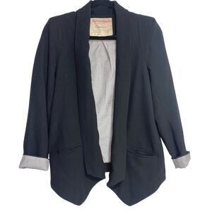 Anthropologie Cartonnier Open Shawl Collar Black Blazer XS